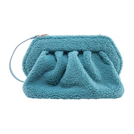 THEMOIRè, Women& Bags Clutches Blue Aw 22 Blauw, Dames, Maat:ONE Size,polyester