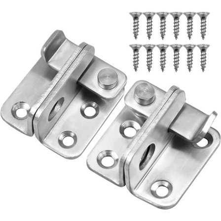 2 Par (4 stk) Innbruddssikker Dørlås Høyre og Venstre Hengelåsbeslag Dørlås Dørlås for Toalett Vinduer Møbler Kjæledyrgrinder