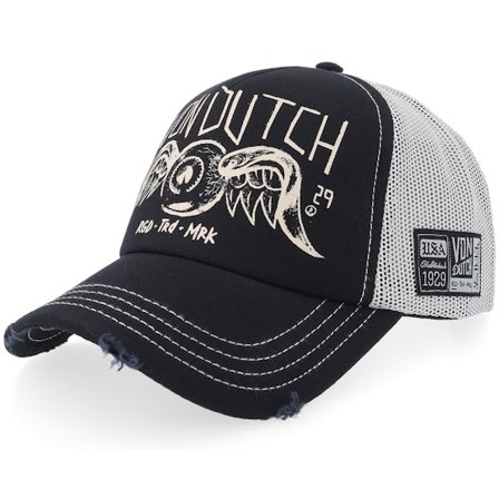 Von Dutch - Svart trucker Keps - Flying Eye Black/Stone Trucker @ Hatstore