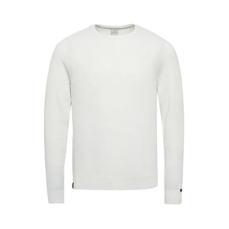 Cast Iron, Trui- CI R-Neck Cotton Structure Solid Wit, Heren, Maat:XL,Katoen