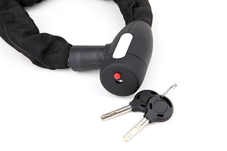 JERNIA SYKKELLÅS 60CM 10X10MM KJEDE I STRØMPE - NØKKEL