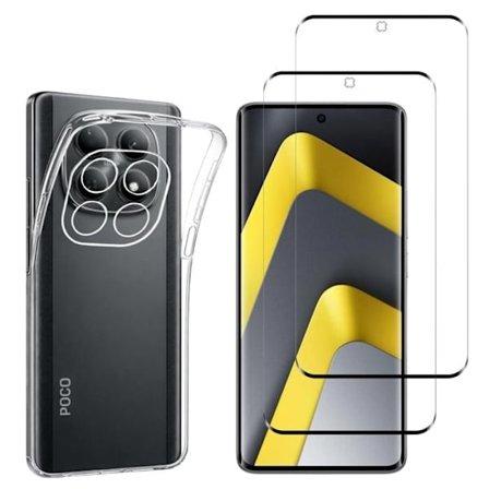 Cover til Xiaomi Poco M8 5G og 2 Tempered Glass Skærmbeskyttelse Phonillico