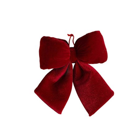 Julebue Rød Overdimensjonert Juledekorasjon Henger Fløyel Bryllupsdekorasjon Juletrepynt [DB]