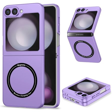 Samsung Galaxy Z Flip 6 telefoncover, anti-drop foldbart cover, lilla