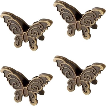 4 stk Sommerfugl Metall Juvel Bokmerker Permklemmer Vintage Bullet Junk Journal Klemmer Notatbok Tilbehør Dekorative Klemmer for Kontor Hjem DIY Oss