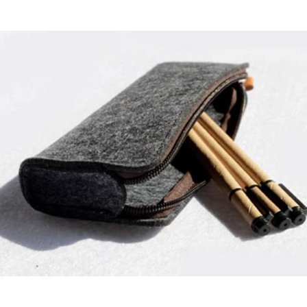 Blyantveske, Filt Blyantholder Med Store Rom For Skole, Student, Gutt, Jente Og Kontor, Sett Med 2 B