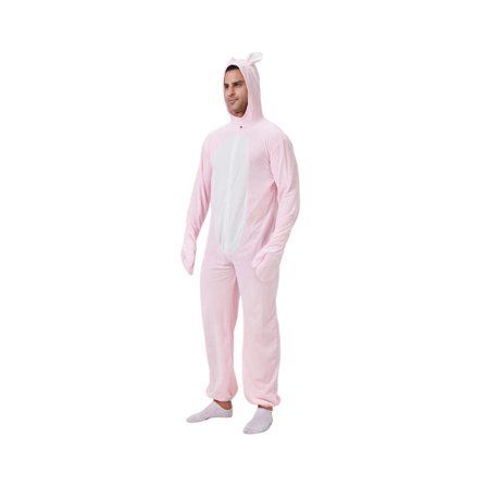 Kaninkostyme - Voksenkostyme - Unisex - Perfekt for karneval, utdrikningslag, påske, halloween - Lett å ta på - 175-190 cm