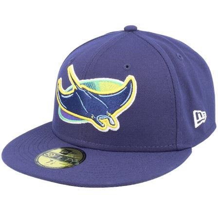 New Era - MLB Blauw fitted Cap - Tampa Bay Rays Acperf Alt 2018 Navy Fitted @ Hatstore