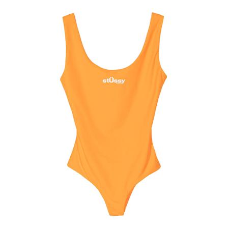 Stüssy, ONE Piece Swimsuit Oranje, Dames, Maat:S,Polyamide