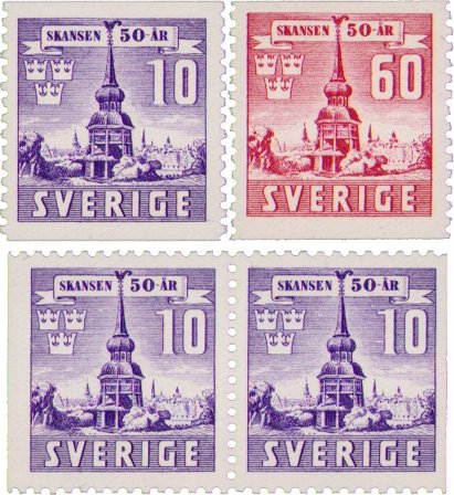 Sverige - AFA 289-290+289Cv-289Ch - Postfrisk