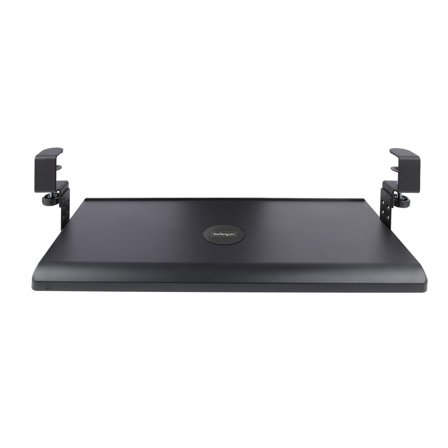 StarTech Under-Desk Keyboard Tray, Clamp-on Keyboard Holder, Supports up to 12kg (26.5lb), Sliding Keyboard and Mouse Drawer with C-Clamps, Height