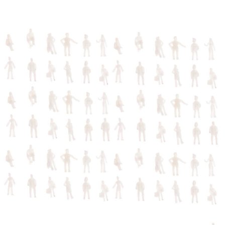 50 st Miniatyrer Diorama Figurer Omålade Små Människor Vita Människor Figurer Miniatyr Modell Människor