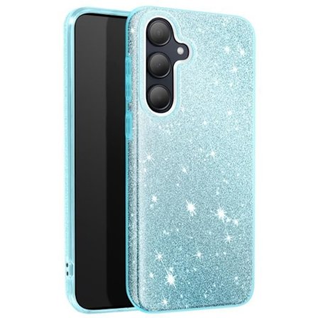 Kuori - Samsung Galaxy A35 - Ultrakevyt silikoni - Kimalteleva - Sininen