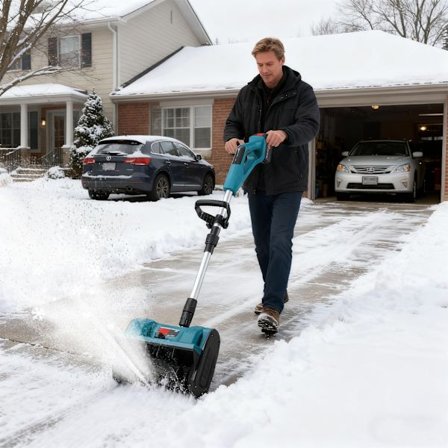 Kraftig Elektrisk Sneskovl Maskine Lav Vedligeholdelse