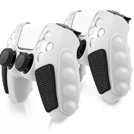Silikoneetui til PS5-controllere Farvematchende beskyttelsesetui (uden låg til joystick) - Hvid
