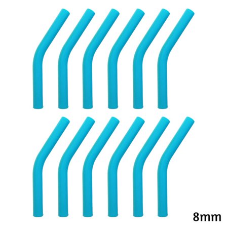 12 st Silikonmaterial Halmhylsor Återanvändbara Böjbara sugrör Tillbehör för hemköket