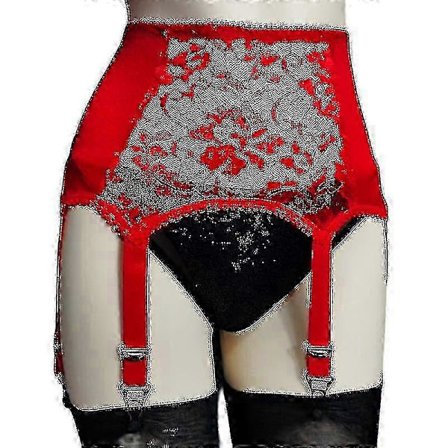 Vintage-stil 6-Strop Dame Sexet Strømpeholder Undertøj - Retro Mode Hofteholder Bælte 2024 Kollektion