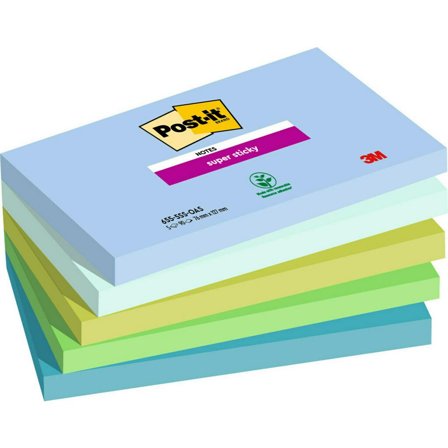 POST-IT Notes Supersticky Oasis 76x127mm 5/fp - Lyreco - Kontorsmaterial - Notes och Post-It - Notes - Extra sticky