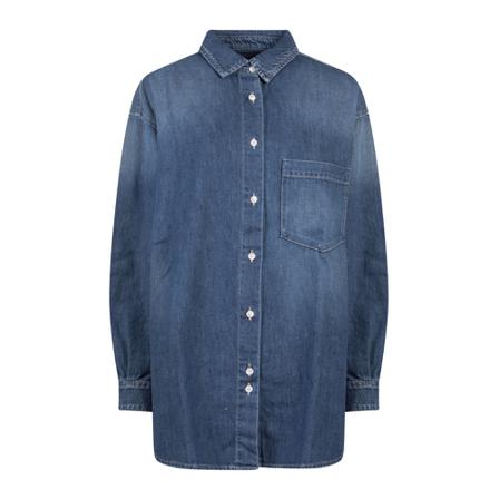 Closed Shirt , Blauw , Dames , Maat: S