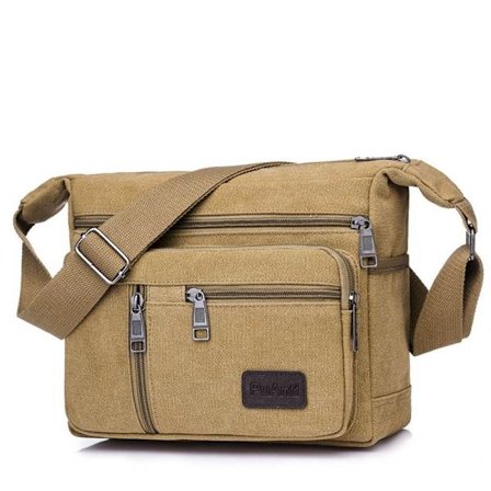 Man Canvas Axelväskor Rese Crossbody Bag