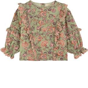 Kids - Louise Misha Khaki Tropical Loon Tubi Blouse 10 Years - Tops - 10 years - Green - Mädchen