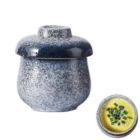 Vintage Porselen Egg Coddler Kopper med Lokk, Keramisk Dampet Egg Koker for Chawanmushi & Mykkokt Frokost