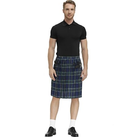 Irlantilainen ruudullinen vihreä kiltti - Skotlantilainen Pyhän Patrickin vihreä plisseerattu puku Tartan-hame Kiltit Vaatteet miehille ja naisille