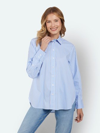 B. COPENHAGEN - Skjorte - Lyseblå - Stribet