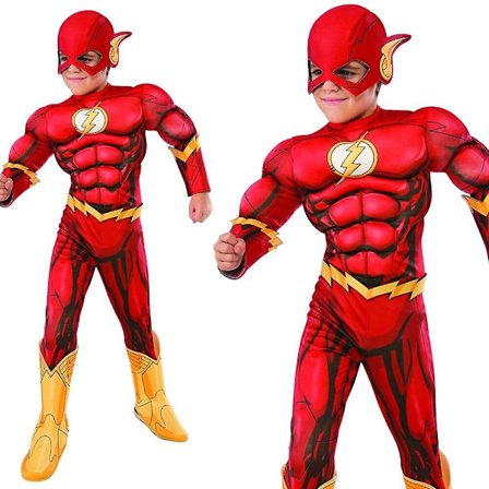 Kids The Flash Cosplay Kostyme Superhelt Barn Fancy Dress Antrekk