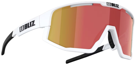 Bliz Fusion Matt White with Smoke/Red Multi