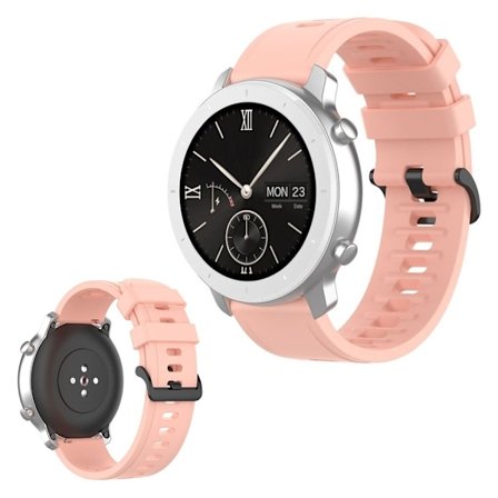 Amazfit GTR 42mm / GTS klockarmband i silikon - Ljusrosa