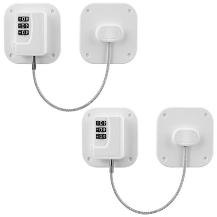 2-pack Kylskåpslås med lösenord, Barnsäkerhetslås, Digitalt Lösenordsfönsterlås - Starkt Självhäftande Kodlås, för Låda, Kylskåp