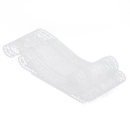 Pitsi Nauha Nylon Valkoinen Aaltokuvioinen Koriste Tarvikkeet 5cm Leveä 10 Jaardia Pitkä