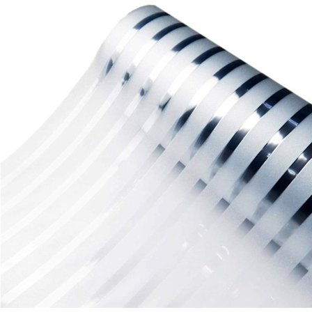 45 x 200 cm Frostet Stripe Personvern Vindusfilm Selvklebende Anti-UV Statisk Feste Vindusfilm for Kontor Soverom Stue Kjøkken