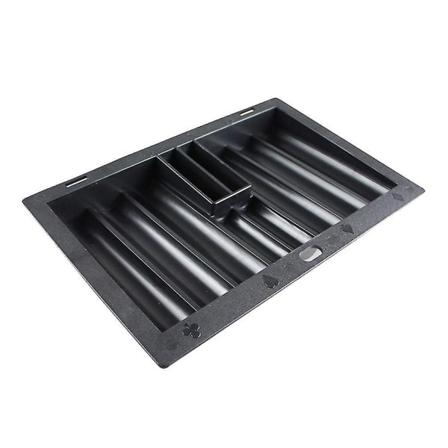 Pelimerkkitarjotin Pöydän pelimerkit Tarjotin Pokerimerkkipidike Muovinen pöydän pelimerkkitarjotin Black 37.5X25cm