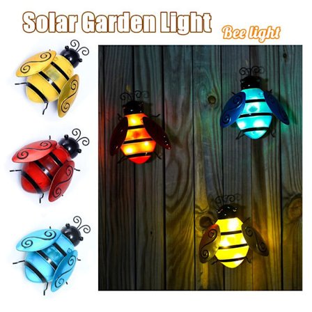 Ny Solar Bee Light Söt Honey Bee Led Lawn Dekorativ Lampa röd 15*11*8cm