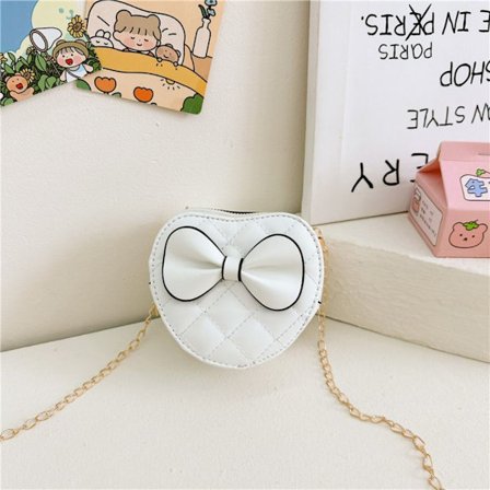 Tyttöjen Crossbody Laukku Lasten Sydänlaukut VALKOINEN