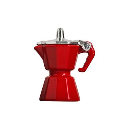 Miniatyr kaffebryggare leksak Mini kaffekanna RÖD