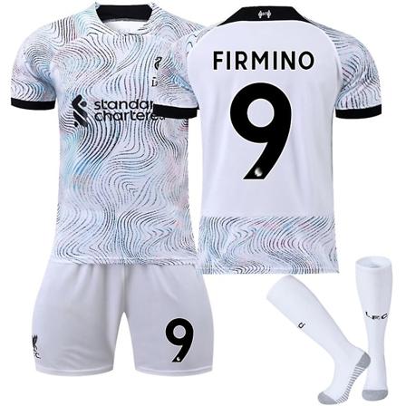 22/23 Ny sesong Borte Liverpool F.C. FIRMINO Nr 9 Barn Jersey-pakke Barn-24