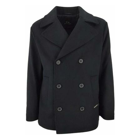 Armani Exchange Coats Blå, Herre Uldfrakker