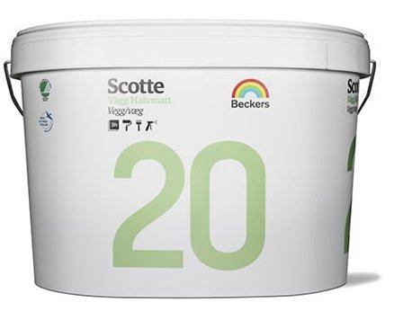 Beckers Väggfärg, Scotte 20 halvmatt, 4L, Valfri kulör, Färg & tapeter