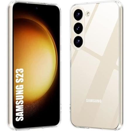 Gennemsigtigt silikonetui til Samsung Galaxy S23 stødsikker beskyttelse Transparent