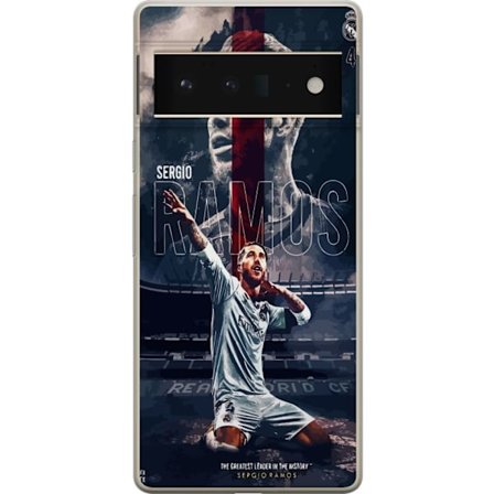 Google Pixel 6 Pro Gjennomsiktig deksel Ramos Fotboll Legend Motiv Spelare Real Madrid Spanien