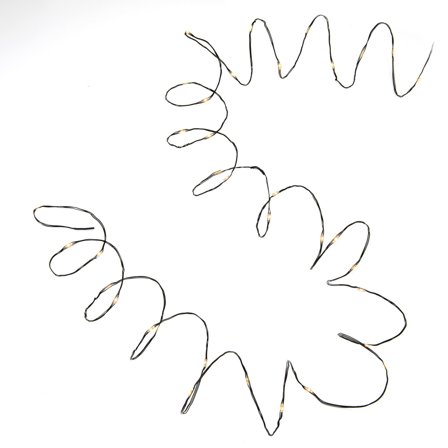 Konstsmide 6386-800 Lysslynge 4,9 m, 50 LED, micro amber Svart kabel, Belysning