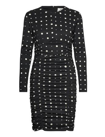 Pollux Amelia Dress Aop Dresses Party Dresses Sort Mads Nørgaard