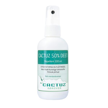 Cactuz 50% DEET spray mot mygg og flått 100 ml