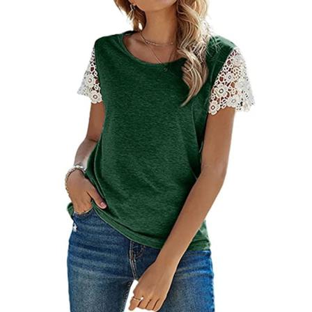 Kortärmad T-shirt För Kvinnor Med Rund Hals S