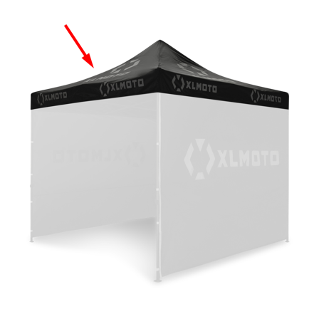 XLMOTO Tent Roof Canvas for Easy-Up Race Tent Black (ROOF ONLY)