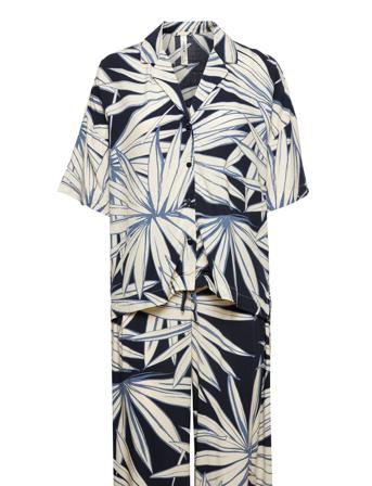 Pyjama Set Woven Aop Leaf Pyjamas Multi/mønstret Lindex
