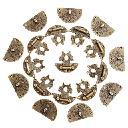 10-osainen laatikkosolki Hasp Vintage Hook Lock Pienet saranat ja salvat